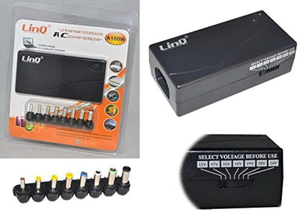 Alimentatore Universale per Notebook 100w con 8 Accessori
